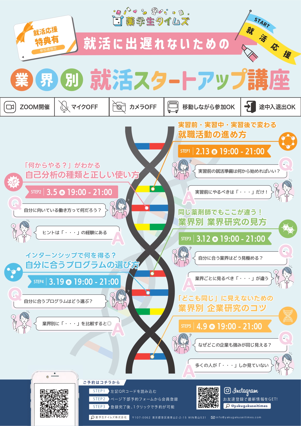【薬学生】就活スタートアップ講座オンライン